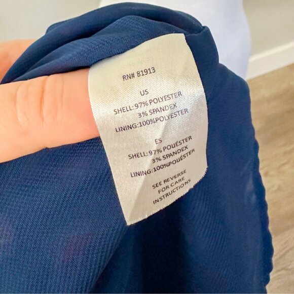 C&E Lifestyle Navy Polka Dot Tunic Dress - Picture 11 of 12